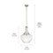 Kichler Everly 19.75" 1 Light Bell Pendant Clear Seeded Glass Brushed Nickel 42046NICS