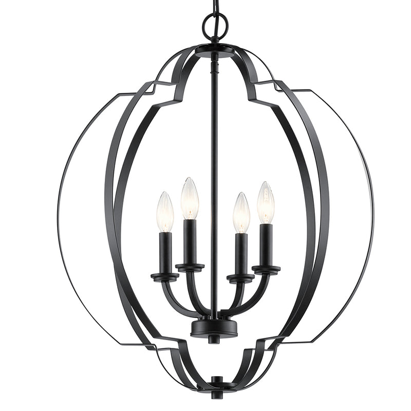 Kichler Voleta 26.25" 4 Light Foyer Pendant 42138BK