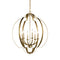 Kichler Voleta 27.75" 6 Light Foyer Chandelier Natural Brass 42139NBR