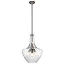 Kichler Everly 22.75" 3 Light Bell Pendant Clear Seeded Glass Olde Bronze 42190OZ