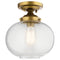 Kichler Avery 1 Light Semi Flush Natural Brass 42296NBR