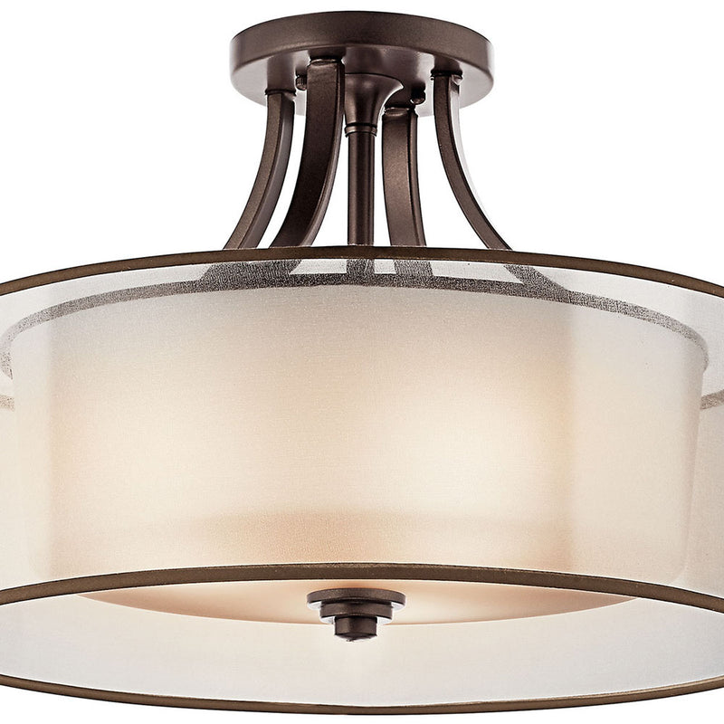 Kichler Lacey 4 Light Semi Flush Antique Pewter 42387AP