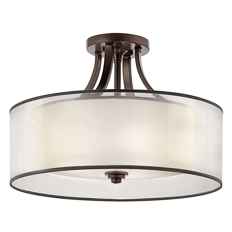 Kichler Lacey 4 Light Semi Flush Mission Bronze 42387MIZ