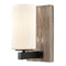 Diego Sconce shown in the Matte Black finish with a White shade