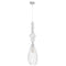 Dainolite 1 Light Pendant Matte White Wire Frame 425-91P-WH