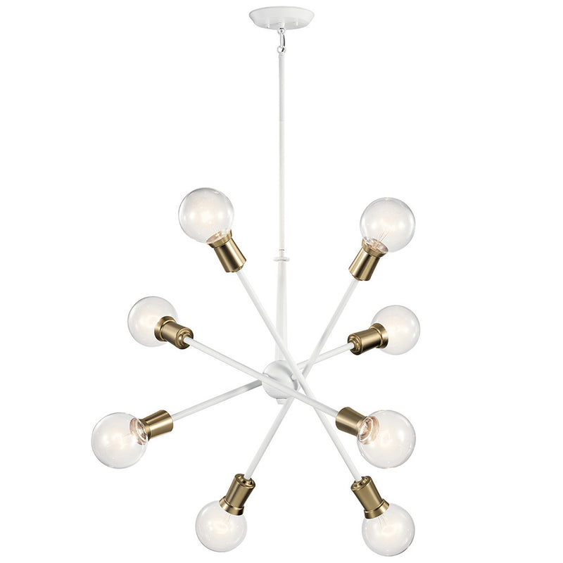 Kichler Armstrong 26" 8 Light Chandelier White 43118WH