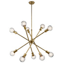 Kichler Armstrong 10 Light Chandelier Natural Brass 43119NBR