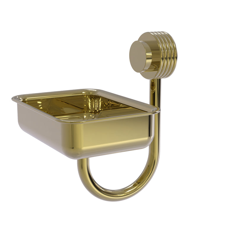 Allied Brass Venus Collection Wall Mounted Soap Dish with Groovy Accents 432G-UNL