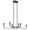 Kichler Alden Linear 6 Light Chandelier Black 43362BK