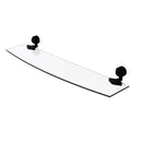 Allied Brass Venus Collection 24 Inch Glass Shelf with Dotted Accents 433D-24-BKM