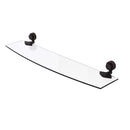 Allied Brass Venus Collection 24 Inch Glass Shelf with Groovy Accents 433G-24-ABZ