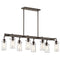 Kichler Braelyn 11.25" 8 Light Linear Chandelier with Clear Seeded Glass Olde Bronze 43457OZ