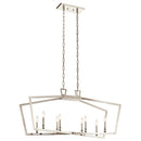 Kichler Abbotswell 8 Light Linear Chandelier Polished Nickel 43494PN