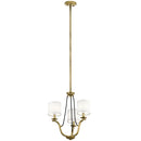 Kichler Thisbe 18" 3 Light Mini Chandelier Natural Brass 43531NBR