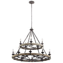 Kichler Taulbee 15 Light Chandelier Weathered Zinc 43826WZC