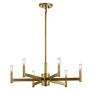 Kichler Erzo 6 Light Chandelier Natural Brass 43859NBR