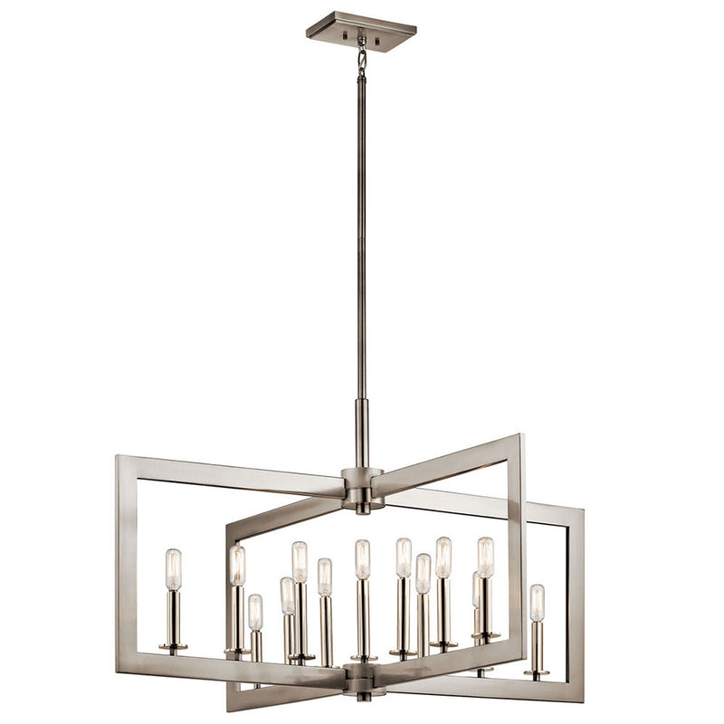 Kichler Cullen 13 Light Linear Chandelier Classic Pewter 43901CLP