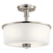 Kichler Joelson 3 Light Semi Flush Brushed Nickel 43926NIL18