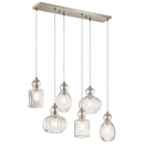 Kichler Riviera 6 Light Linear Chandelier Brushed Nickel 43950NI