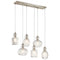 Kichler Riviera 6 Light Linear Chandelier Brushed Nickel 43950NI