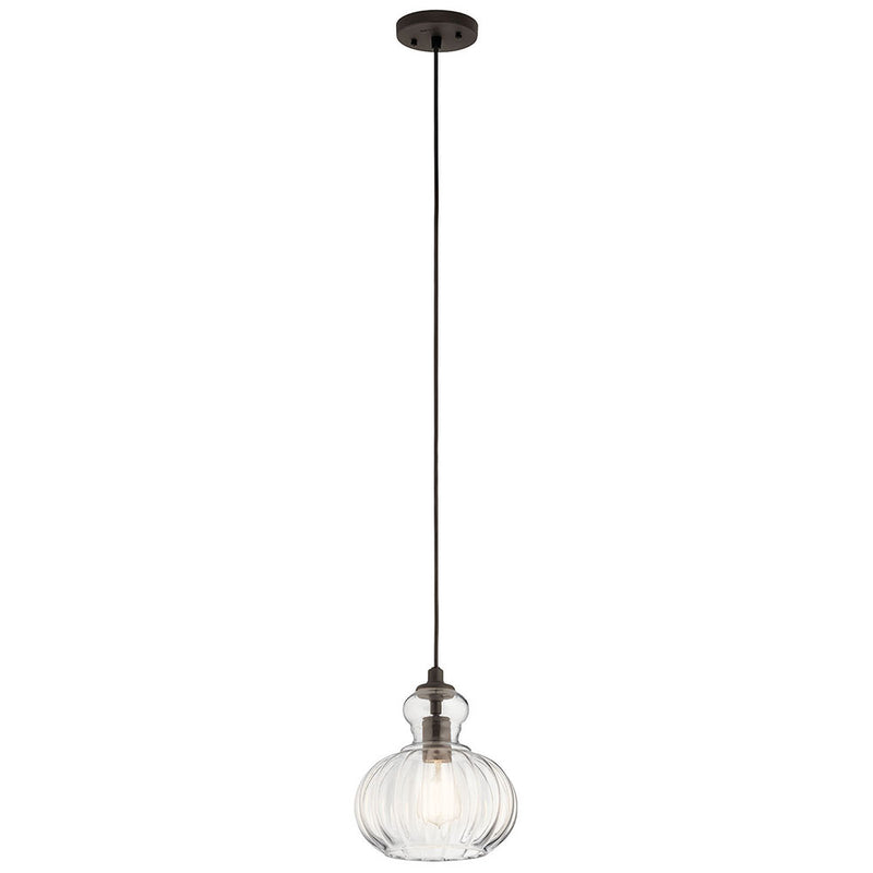 Kichler Riviera 8.75" 1 Light Mini Pendant Olde Bronze 43956OZ