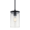 Kichler Crosby 1 Light Mini Pendant Black 43996BK