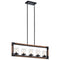 Kichler Marimount 5 Light Linear Chandelier Auburn Stained 44043AUB