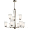 Kichler Tao 9 Light Chandelier Brushed Nickel 44052NI