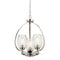 Kichler Tuscany 21" 3 Light Mini Chandelier with Clear Seeded Glass Brushed Nickel 44059NI