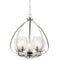 Kichler Tuscany 24" 5 Light Chandelier with Clear Seeded Glass Brushed Nickel 44060NI