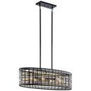 Kichler Aldergate 6 Light Oval Chandelier Black 44077BK