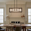 Kichler Moorgate 5 Light Linear Chandelier Black 44081BK