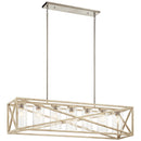 Kichler Moorgate 7 Light Linear Chandelier Distressed Antique White 44082DAW