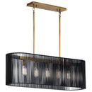 Kichler Linara 5 Light Linear Chandelier Black 44168BK