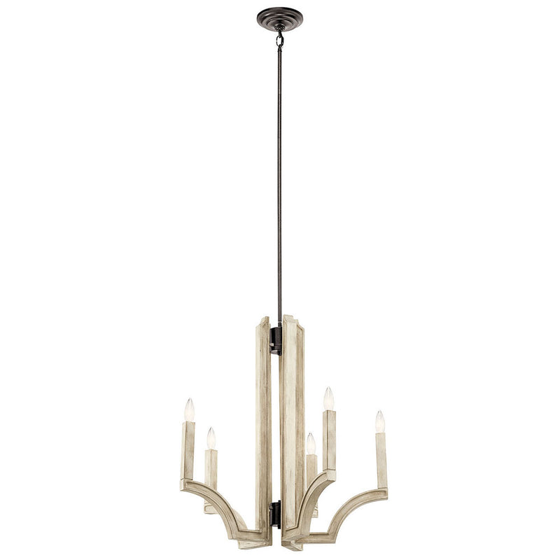 Kichler Botanica 5 Light Chandelier Anvil Iron 44260AVI