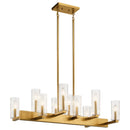 Kichler Cleara 10 Light Linear Chandelier Fox Gold 44316FXG