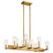 Kichler Cleara 10 Light Linear Chandelier Fox Gold 44316FXG