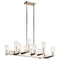 Kichler Cleara 10 Light Linear Chandelier Polished Nickel 44316PN