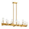 Kichler Cleara 14 Light Linear Chandelier Fox Gold 44317FXG