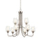 Kichler Valserrano 9 Light Chandelier Brushed Nickel 44378NICS