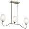 Kichler Valserrano 31" 3 Light Linear Chandelier Brushed Nickel 44379NI