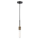 Ellis Mini Pendant shown in the Black Antique Brass finish