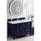 James Martin Brittany 48" Victory Blue Single Vanity with 3 cm Eternal Jasmine Pearl Quartz Top 650-V48-VBL-3EJP