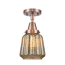 Chatham Flush Mount shown in the Antique Copper finish with a Mercury shade