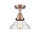 Caden Flush Mount shown in the Antique Copper finish with a Clear shade