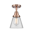 Cone Flush Mount shown in the Antique Copper finish with a Clear shade