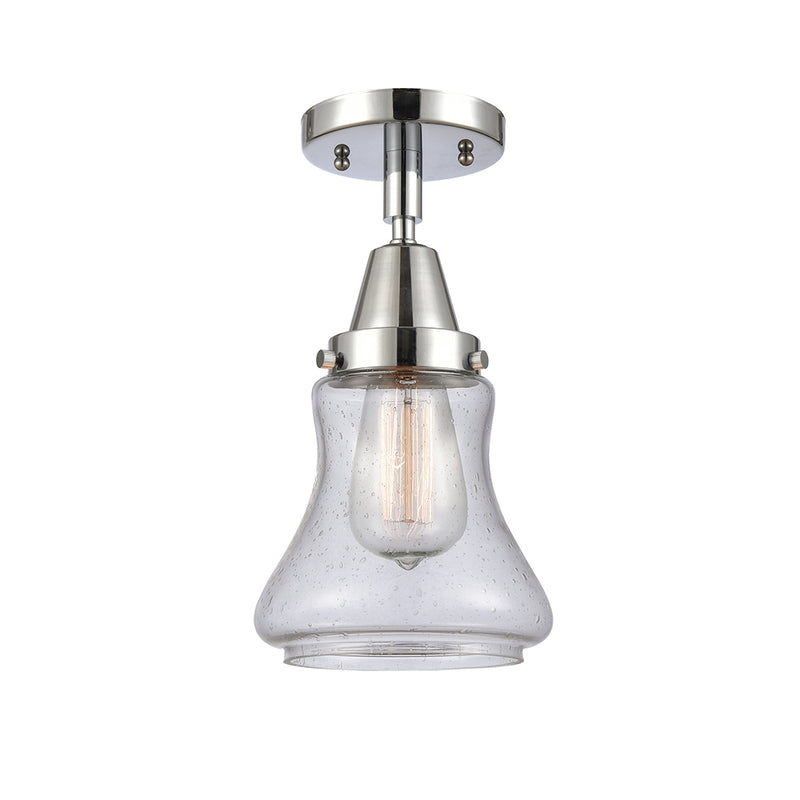 Bellmont Flush Mount shown in the Polished Chrome finish with a Seedy shade