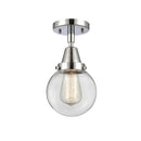 Beacon Flush Mount shown in the Polished Chrome finish with a Clear shade