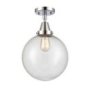 Beacon Flush Mount shown in the Polished Chrome finish with a Seedy shade