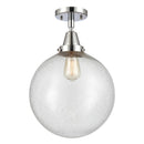 Beacon Flush Mount shown in the Polished Chrome finish with a Seedy shade